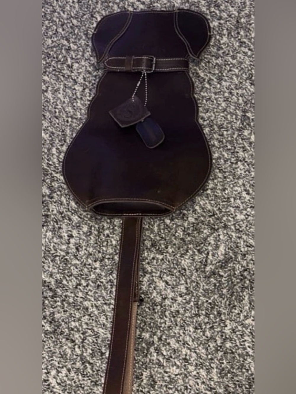 Stockyard Brown Full Grain Leather Dog Crossbody/Backpack - Picture 9 of 12